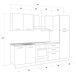 Cocina GILDA 2.0 izquierda Cocina GILDA 2.0 izquierda Gris Claro/ Madera Gris