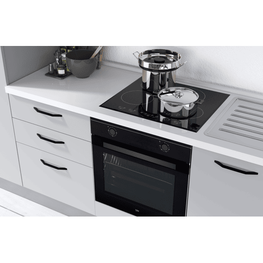 Cozinha com eletrodomésticos GILDA 2.0 270cm direita madeira e cinza claro