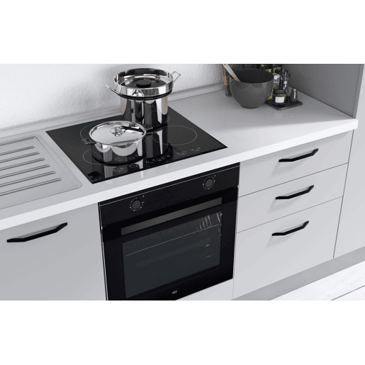 Cozinha com eletrodomésticos GILDA 2.0 270cm esquerda madeira e cinza claro