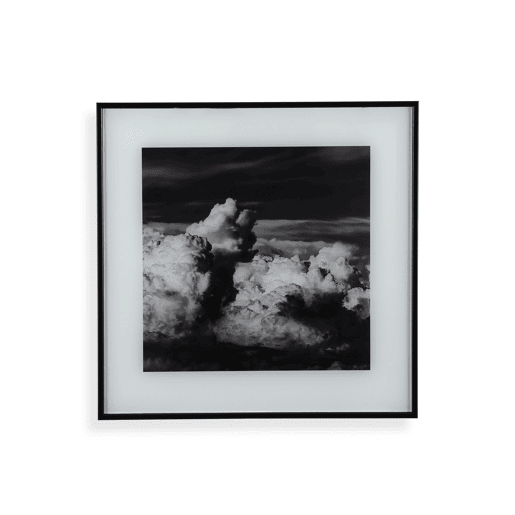 Quadro preto e branco AYLA moldura de vidro 30cm