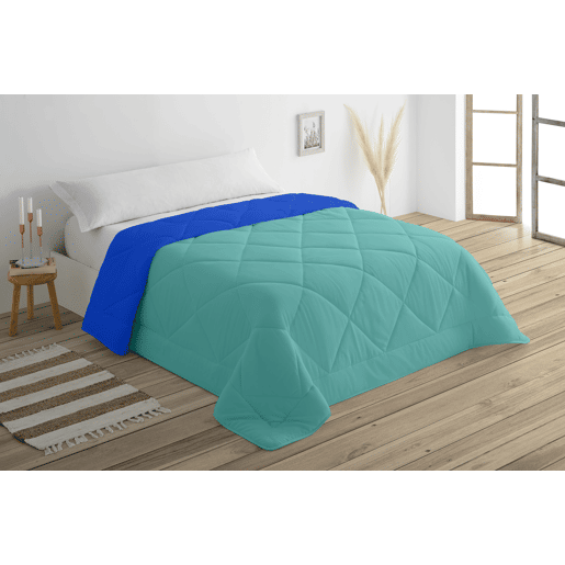 Edredão BICOLOR cama 180cm cor azul e turquesa Edredão BICOLOR cama 180cm cor azul e turquesa