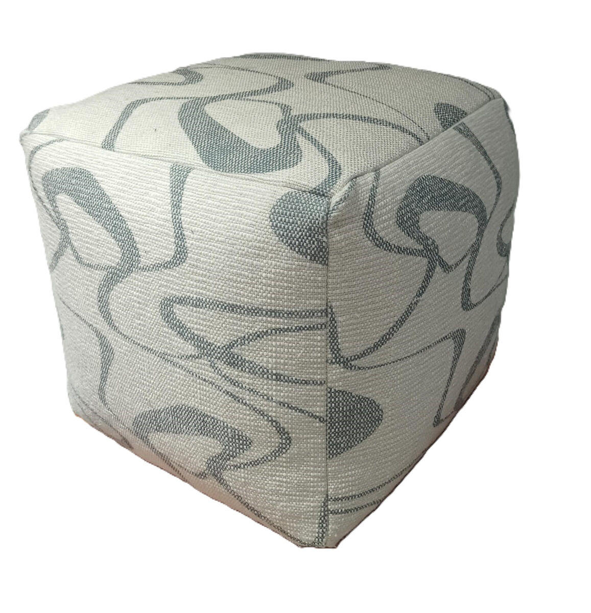 Puff KARAUH medida 45x45cm color gris