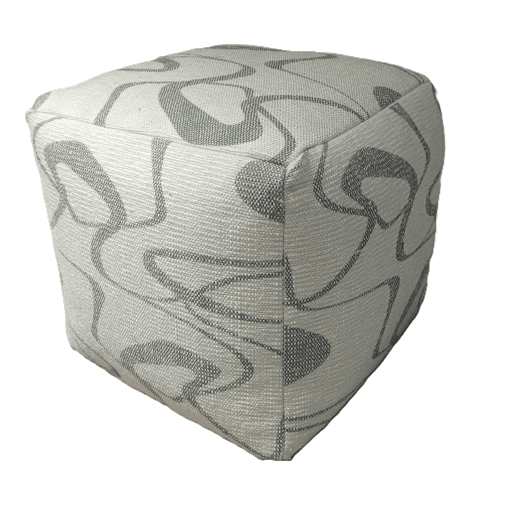 Puff KARAUH medidas 45x45cm cor cinza