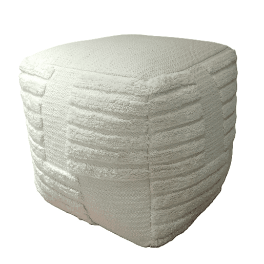 Puff MEDAK medidas 45x45cm cor bege