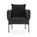 Sillón ARUNI tapizado en tela Sillón ARUNI tapizado en tela Naranja