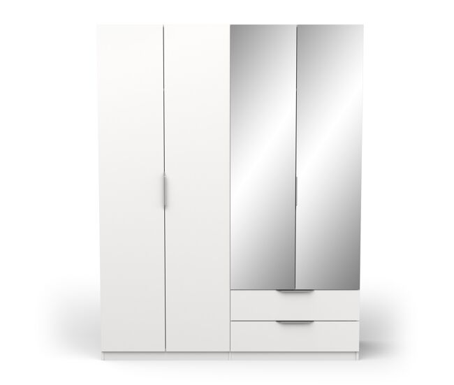 Armario ghost puertas batientes 2 espejos y 2 cajones 157x203cm