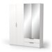 Armario GHOST puertas batientes con espejo y 2 cajones Armario GHOST puertas batientes con espejo y 2 cajones Blanco