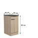Módulo bajo FUMAY de 40cm con cajón y 1 puerta Módulo bajo FUMAY de 40cm con cajón y 1 puerta Roble