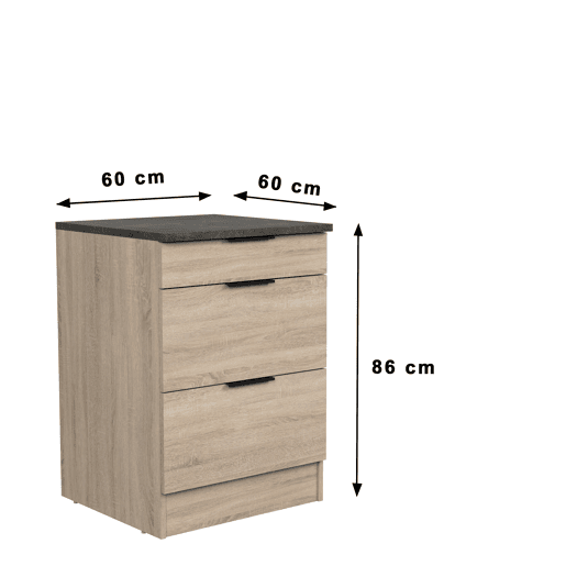 Móvel inferior FUMAY 60cm com gaveta e 3 portas