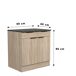 Módulo bajo FUMAY de 80cm con 1 cajón y 2 puertas Módulo bajo FUMAY de 80cm con 1 cajón y 2 puertas Roble