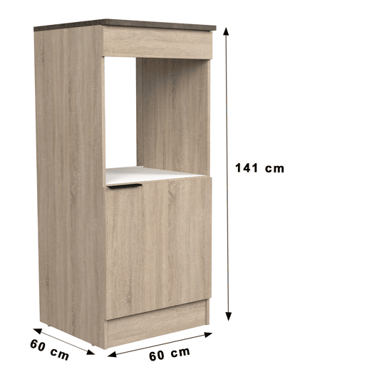 Móvel coluna de mídia FUMAY de 60cm para forno de encastrar