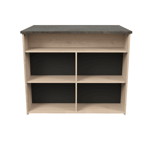 Ilha central FUMAY de 109,4cm com 4 nichos