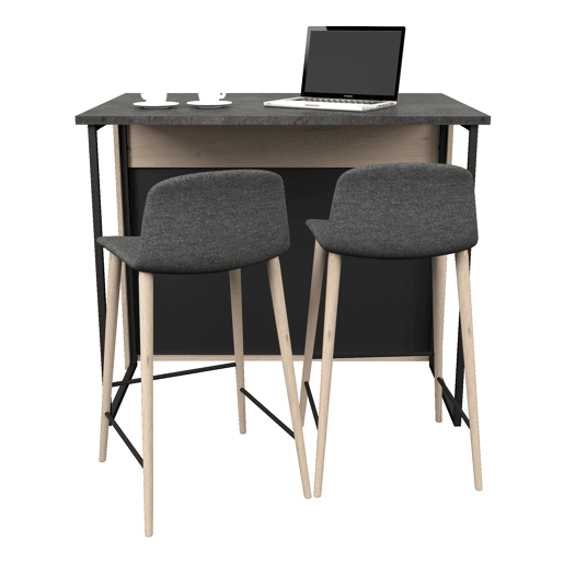 Ilha central FUMAY de 109,4cm com 4 nichos