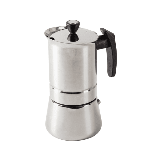 Cafeteira ROMA 6 chávenas em aço inoxidável da marca San Ignacio