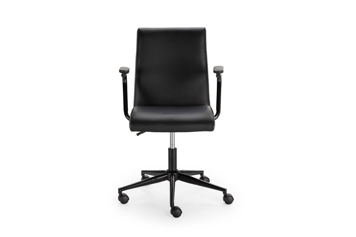Silla de escritorio AREN color negro y ribete gris oscuro
