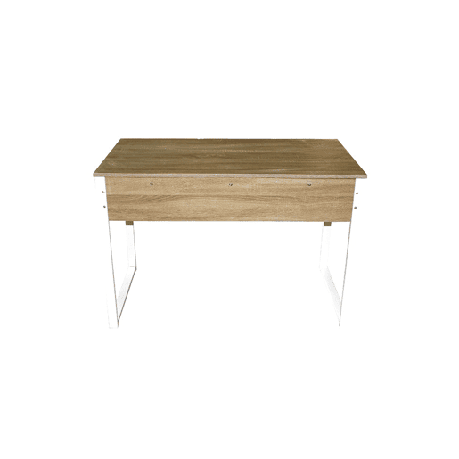 Secretária de escritório EGO cor madeira e branco 110x75x60cm
