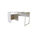Mesa escritorio HUGO con 2 cajones y pasacables 144x122x50cm Mesa escritorio HUGO con 2 cajones y pasacables 144x122x50cm Blanco