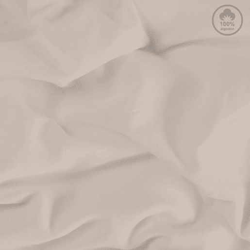 Lençol de cima VICTORIA 100% algodão para cama 135cm cor terra