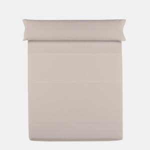 Lençol de cima VICTORIA 100% algodão para cama 150cm cor terra
