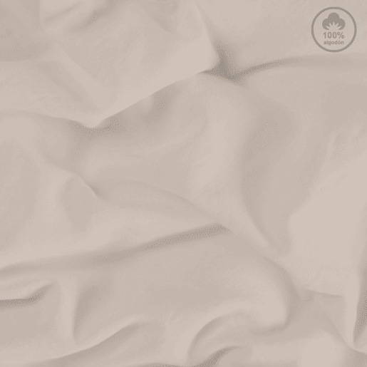 Lençol de cima VICTORIA 100% algodão para cama 180cm cor terra