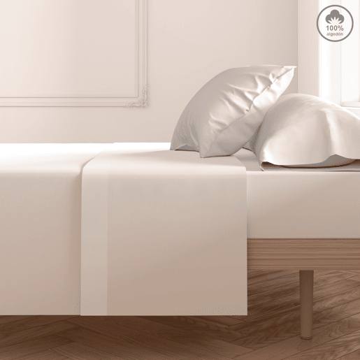 Lençol de cima VICTORIA 100% algodão para cama 150cm cor branca