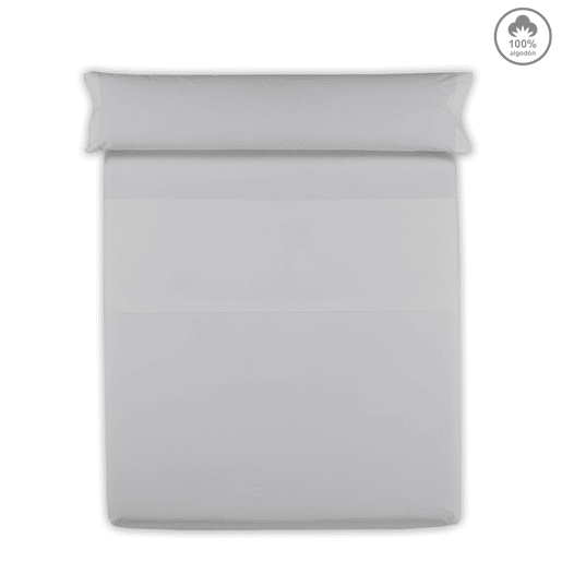 Lençol de cima VICTORIA 100% algodão para cama 90cm cor cinza