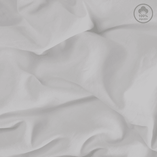 Lençol de cima VICTORIA 100% algodão para cama 90cm cor cinza