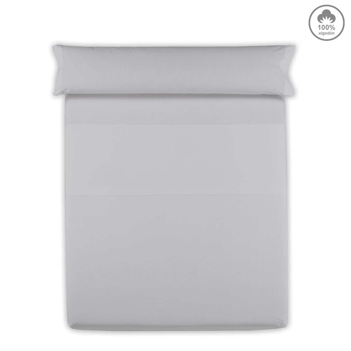 Sábana encimera victoria 100% algodón cama 180cm color gris