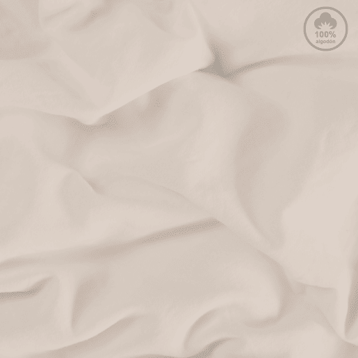 Lençol de cima VICTORIA 100% algodão para cama 90cm cor de linho