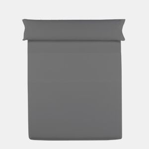 Lençol de cima VICTORIA 100% algodão para cama 90cm cor antracite