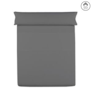 Lençol de cima VICTORIA 100% algodão para cama 180cm antracite