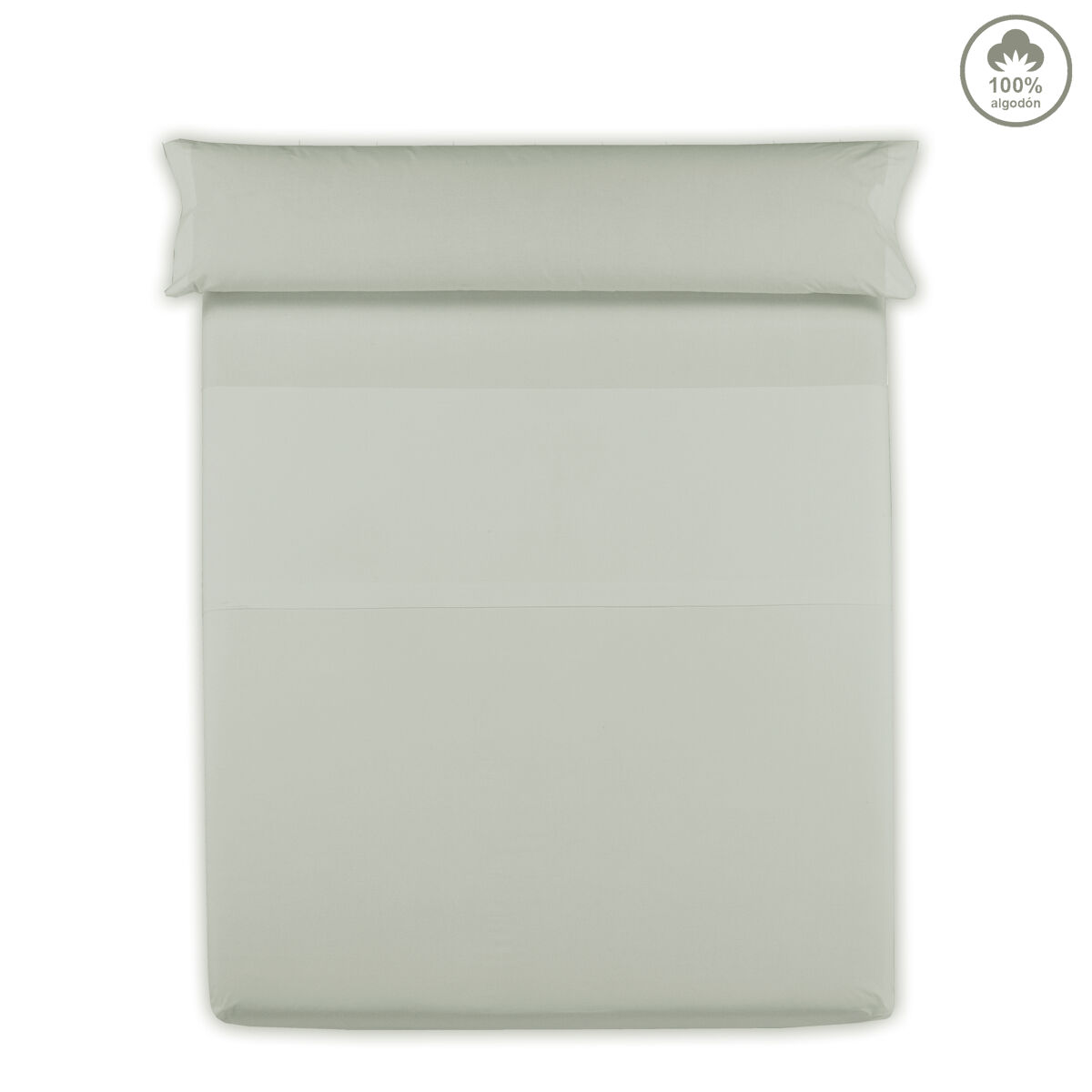 Sábana encimera victoria 100% algodón cama 150cm color verde