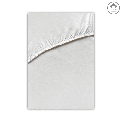 Lençol de baixo VICTORIA 100% algodão para cama 90cm cor branca