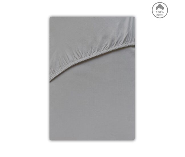 Sábana bajera victoria 100% algodón cama 150cm color gris