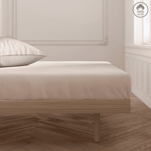 Lençol de baixo VICTORIA 100% algodão para cama 90cm linho