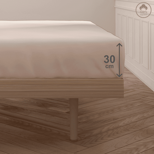 Lençol de baixo VICTORIA 100% algodão para cama 150cm linho