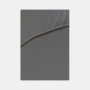 Lençol de baixo VICTORIA 100% algodão para cama 90cm antracite