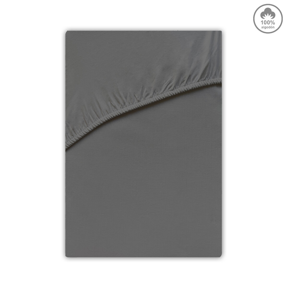 Sábana bajera victoria 100% algodón cama 180cm color antracita