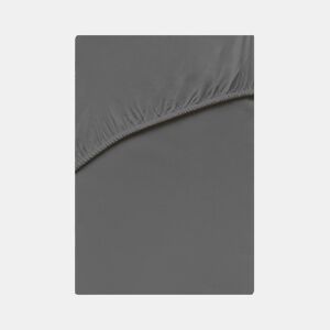 Lençol de baixo VICTORIA 100% algodão para cama 180cm antracite