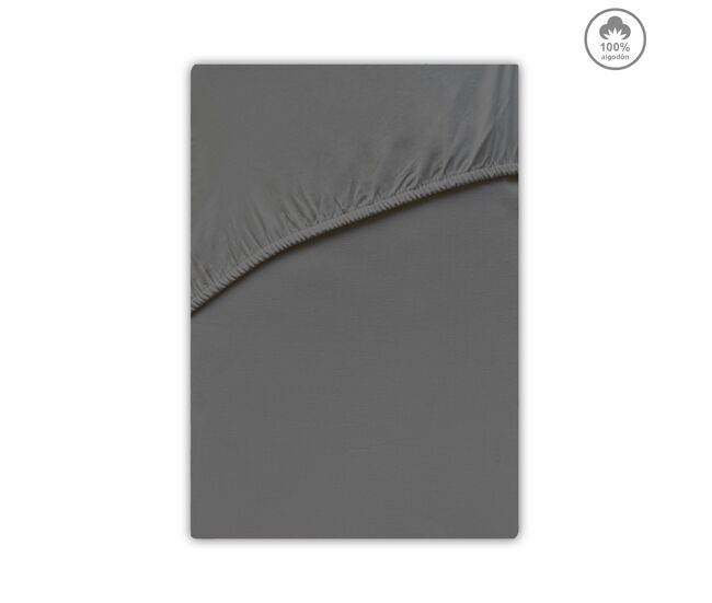 Sábana bajera victoria 100% algodón cama 180cm color antracita
