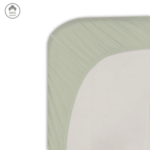 Lençol de baixo VICTORIA 100% algodão para cama 90cm cor verde