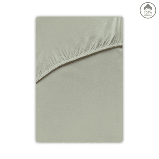 Lençol de baixo VICTORIA 100% algodão para cama 135cm cor verde