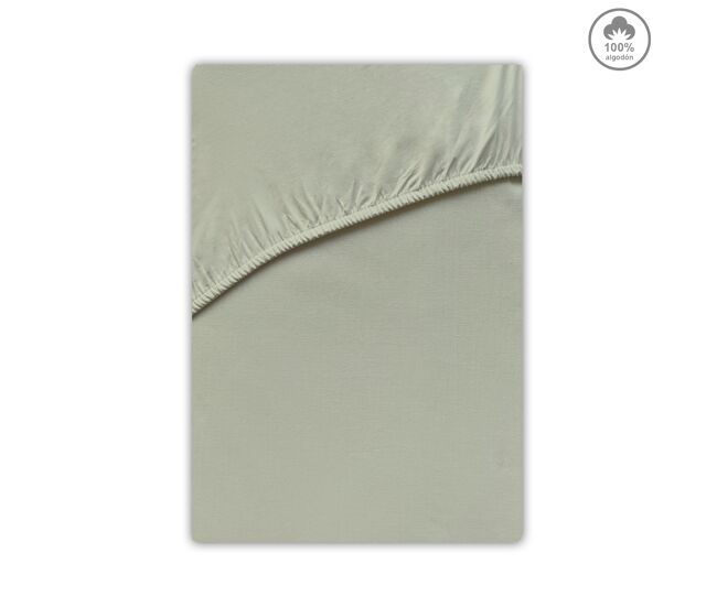 Sábana bajera victoria 100% algodón cama 135cm color verde