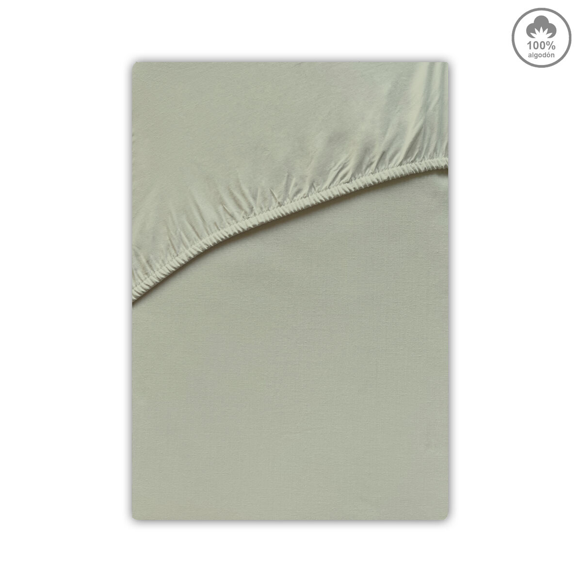 Sábana bajera victoria 100% algodón cama 150cm color verde