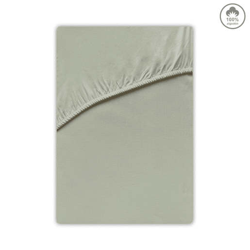Lençol de baixo VICTORIA 100% algodão para cama 150cm cor verde