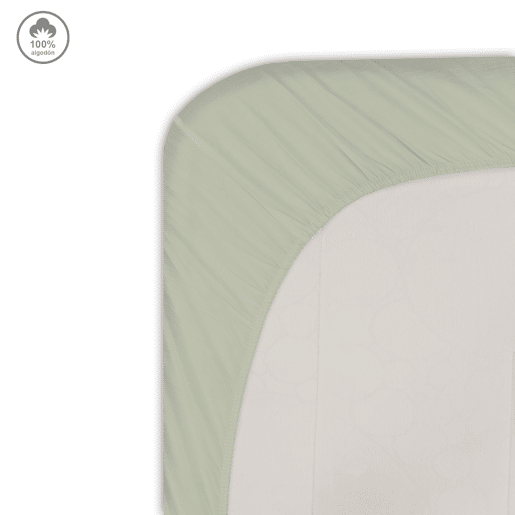 Lençol de baixo VICTORIA 100% algodão para cama 150cm cor verde