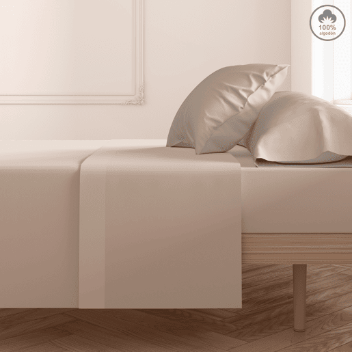 Fronha VICTORIA 100% algodão cama 135cm cor terra