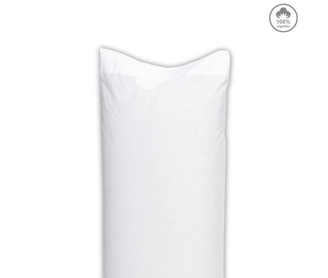 Funda almohada victoria 100% algodón cama 135cm color blanco