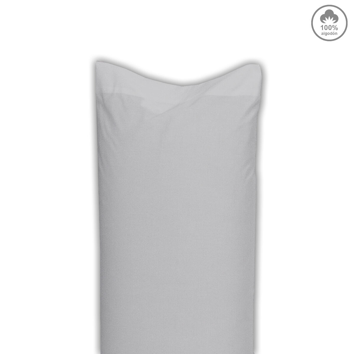 Funda almohada victoria 100% algodón cama 135cm color gris