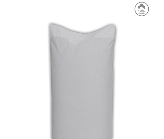 Funda almohada victoria 100% algodón cama 135cm color gris